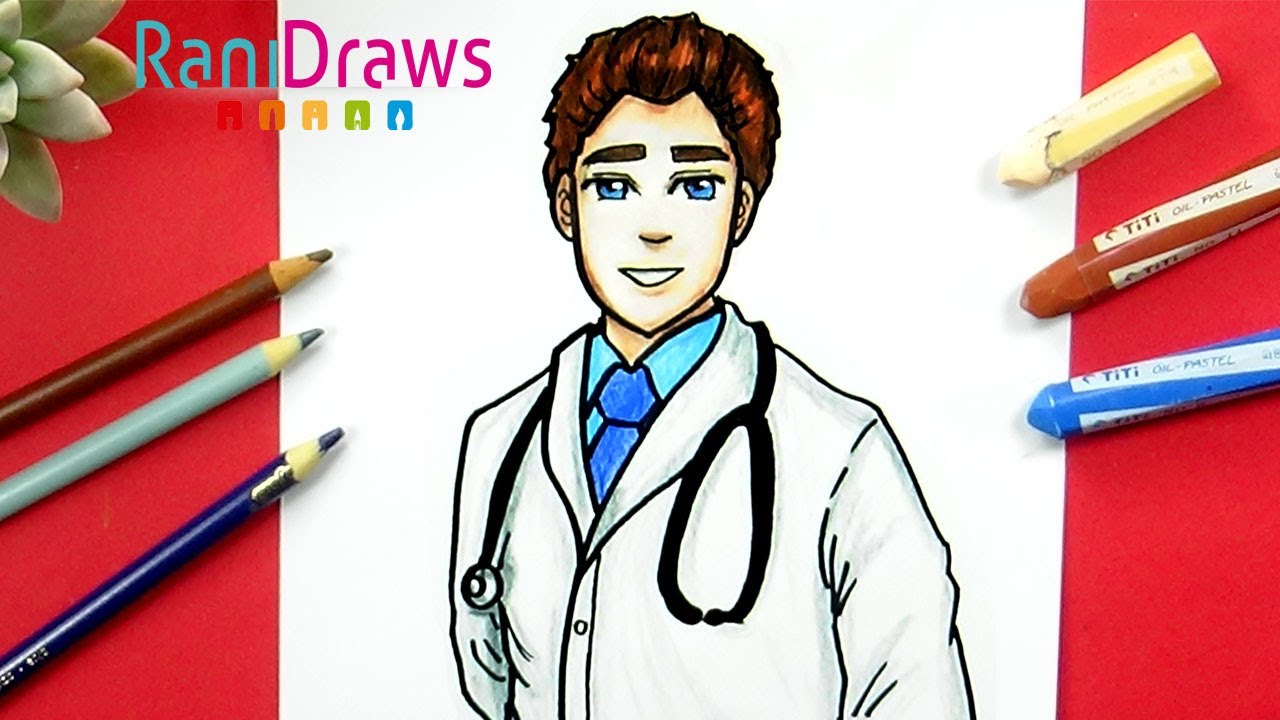 COMO DESENHAR UMA MÉDICA FOFA FÁCIL/HOW TO DRAW A DOCTOR /CÓMO