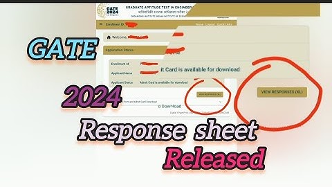 GATE 2024// response sheet //  released #gate #responsesheet