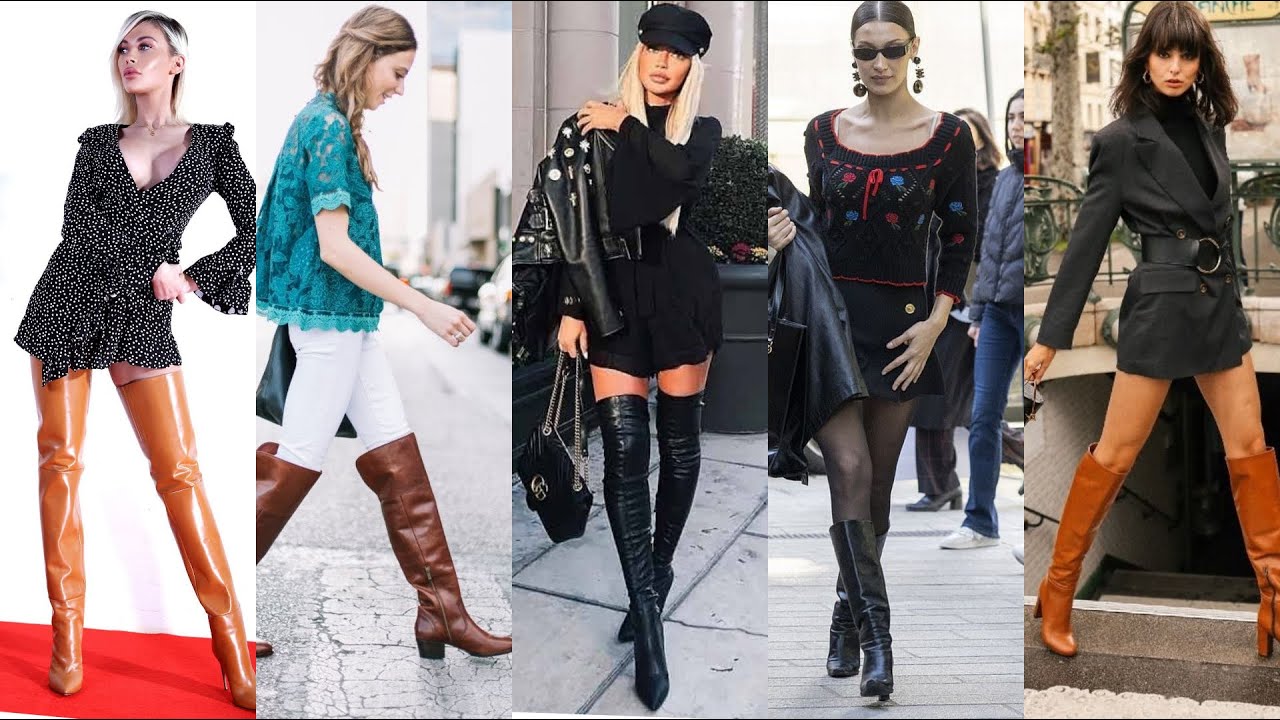 most stylish&trendy leather thigh high boots outfits#how to style/wear ...