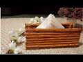 WOODEN TISSUE HOLDER WITHOUT WOOD 😉/ CRAFT/ HOMEMADE TISSUE HOLDER/ DIY TISSUE HOLDER