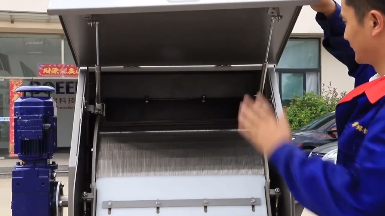 External rotary drum screen