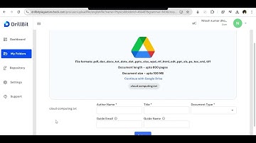 DrillBit file upload from Google Drive