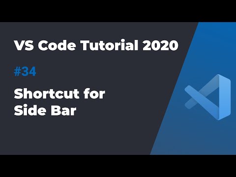 VS Code入门教程2020 #34 隐藏Side Bar