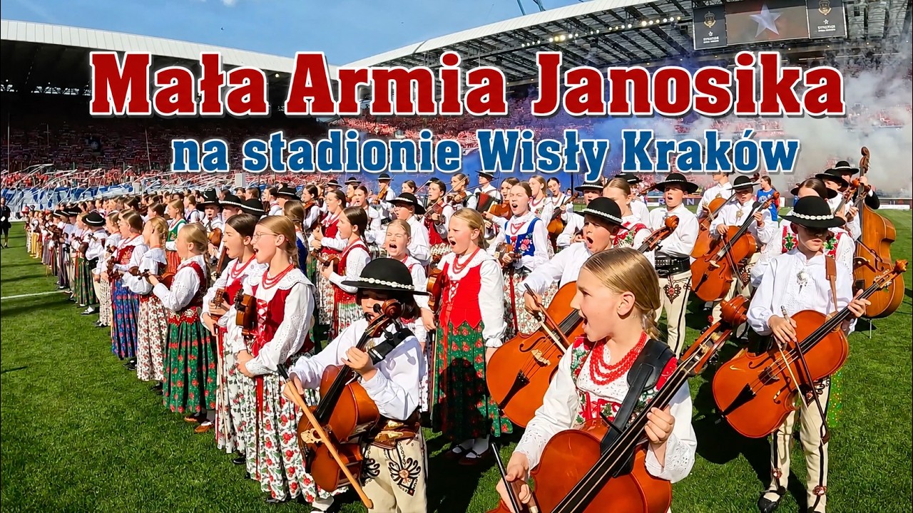 Mała Armia Janosika śpiewa hymn Wisły Kraków na stadionie Synerise Arena / Jak długo na Wawelu 2026
