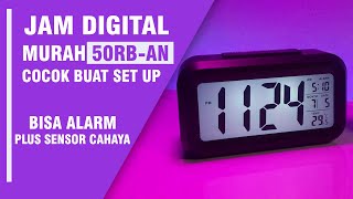 REVIEW JAM MEJA DIGITAL LCD ALARM SMART CLOCK - JP9901 | BUAT SET UP MEJAMU JADI KEREN DAN MINIMALIS