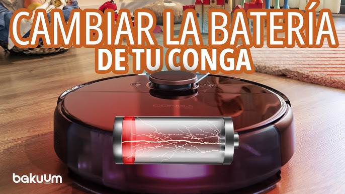 TUTORIAL Cambiar batería rota del robot aspirador CONGA. (Español) 