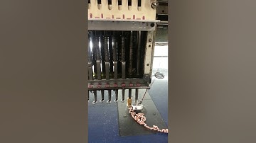 DIY Cording device installed in embroidery machine