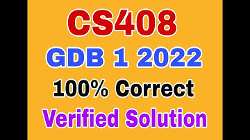 cs408 gdb solution fall 2022|cs408 gdb fall 2022|cs408 gdb 1 2022