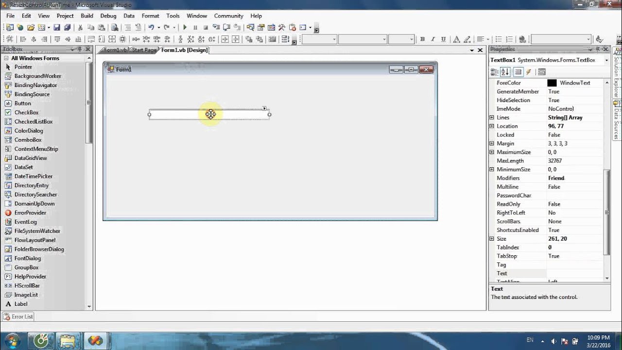 thay đổi kích thước control WinForm Vb.net-resize controls with form vb ...