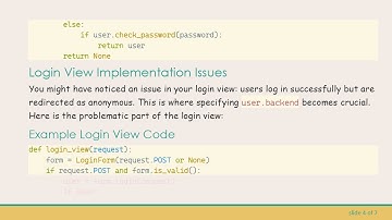 Understanding Why You Need to Specify the user.backend When Logging In with a Custom Django Backend