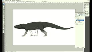 reconstruction of an extinct archosaur