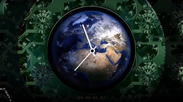 FREE GLOBE CLOCK, VJ LOOP, BACKGROUND, ANIMATION, STOCK FOOTAGE