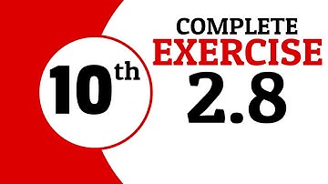 Exercise 2.8 - 10th Class Math | Waqas Nasir