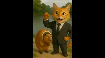 Chú Mèo tạo ra nhân vật Brainrot coconut cappypara #cats #ai  #cappybara #funny #brainrot