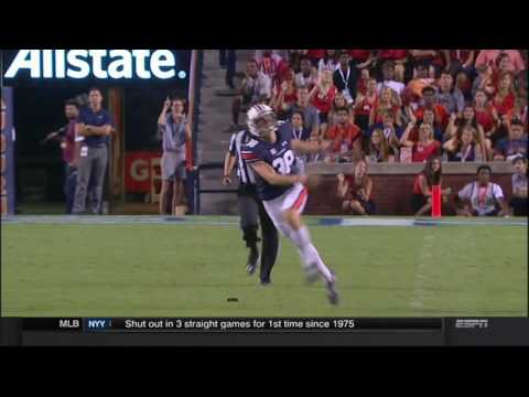 2016 Auburn vs LSU - kickoff hits blond in face 2016 Auburn vs LSU - kickoff hits blond in face