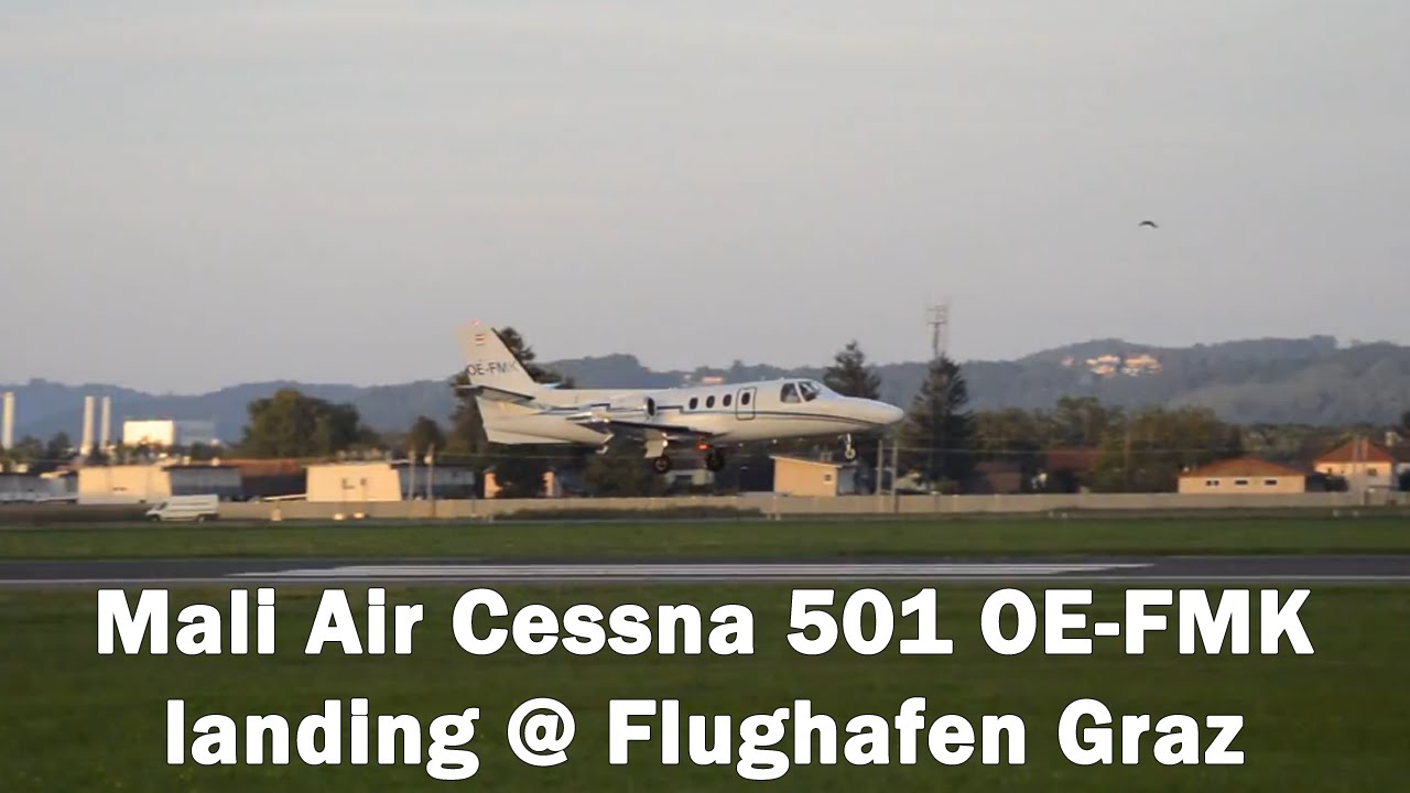 Mali Air Cessna 501 Citation landing @ Flughafen Graz | OE-FMK