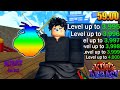 USEI a MELHOR FRUTA pra UPAR em 1 HORA PRO LVL MAX no KING LEGACY (ROBLOX)