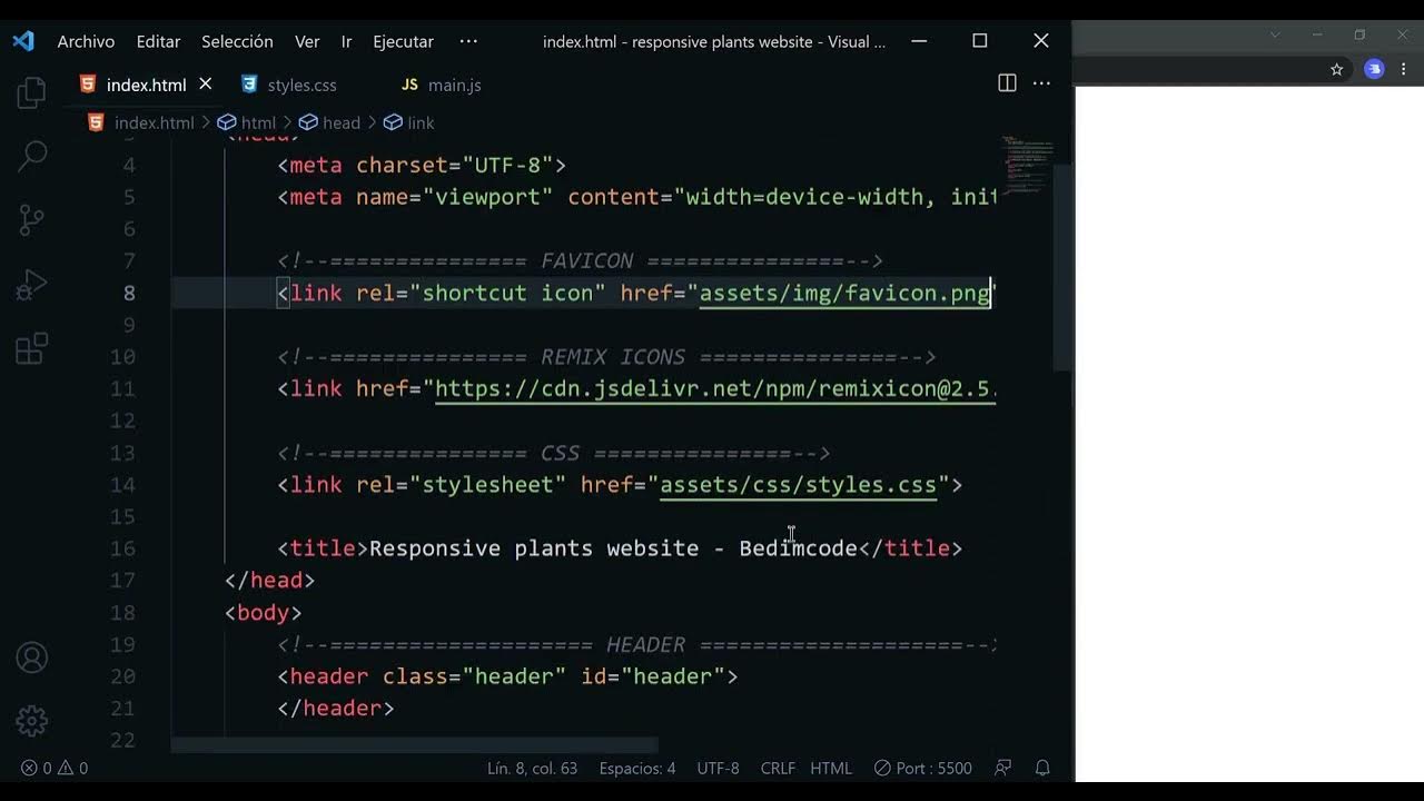 Create a Responsive Plants Website Design Using HTML CSS & JavaScript 🎍 ...
