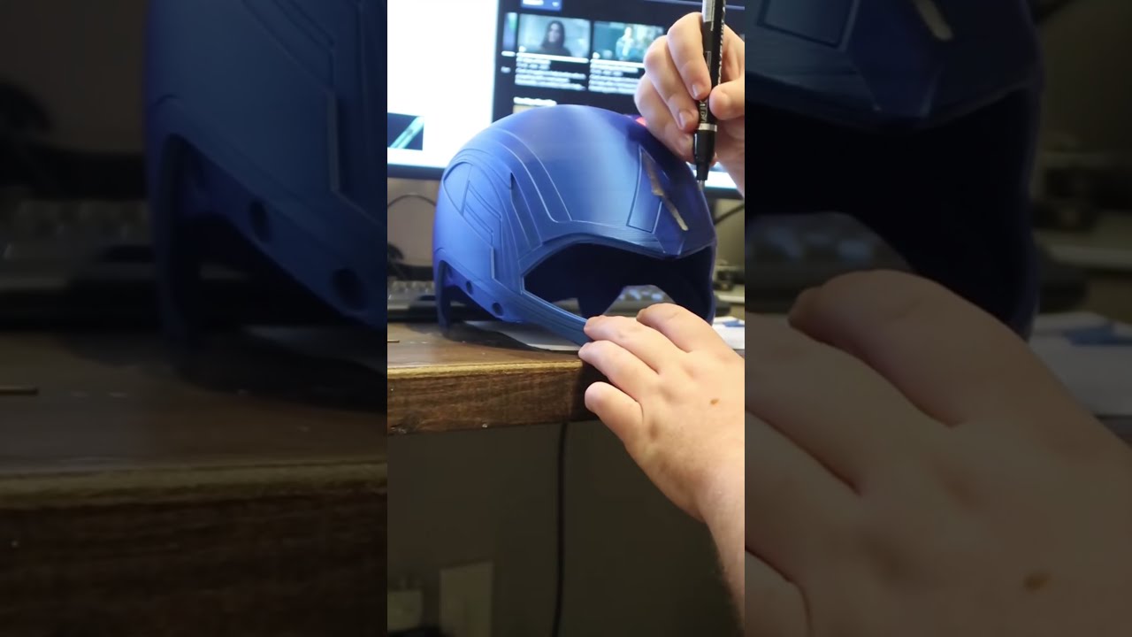 3D Printed Sam Wilson Captain America Helmet From Brave New World