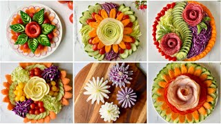 Super Salad decoration platters ideas | How to prepare and style salad plates | Easy&beautiful salad