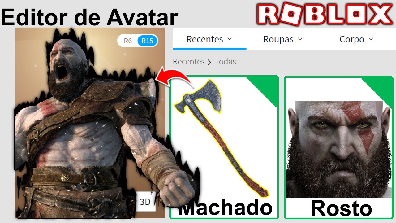 Todo dia um personagem com a cara do roblox, Dia 1: Kratos