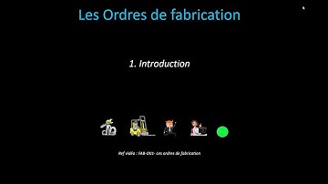 FAB001   Les ordres de fabrication