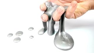Making Liquid Steel Slime l Metal Jiggly Slime [Mercury] Satisfying Slime Video