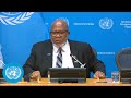 UNGA 78 President Announces Inaugural Sustainability Week | Press Conference | United Nations