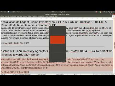 Installation/Setup Fusion Inventory Agent sur/on Ubuntu Desktop & mettre à jour/Update GLPI Database