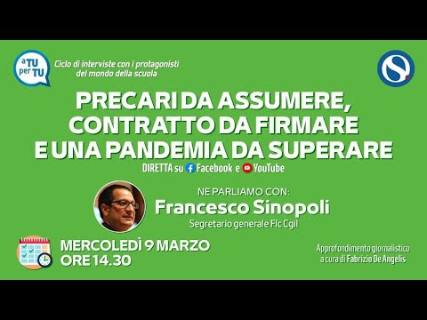 Precari, contratto e una pandemia da superare: Intervista con Sinopoli (Flc Cgil)