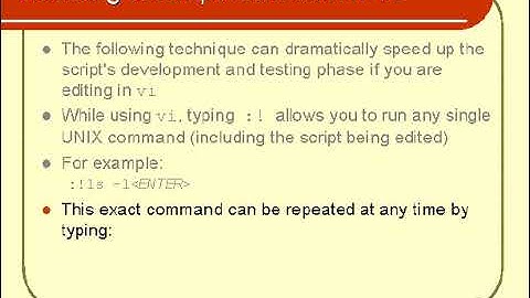 Running a Script from within vi editor -  - Shell Scripting -15