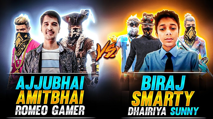 Ajjubhai ,Amitbhai & Romeo gamer VS Biraj,Smarty,Sunny & Dhriya  - Garena Free Fire ( SRV BIRAJ )