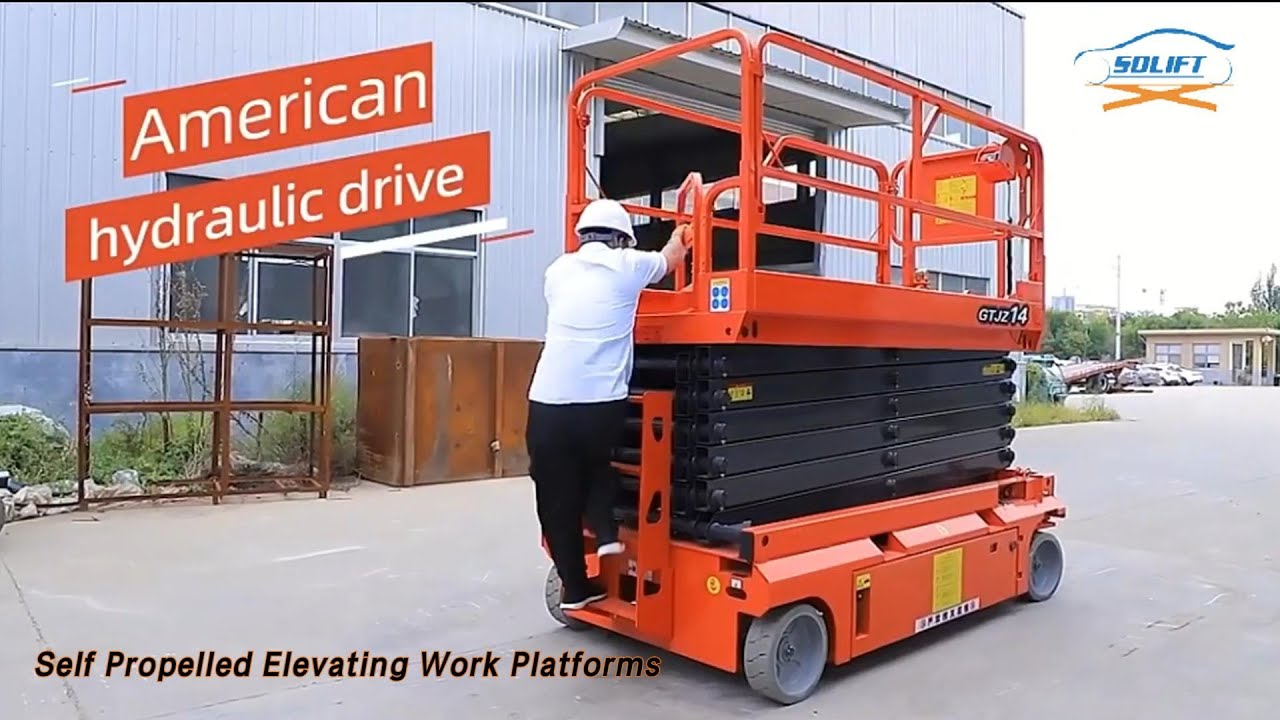 Aerial Self Propelled Elevating Work Platforms 450kgs Capacity 8m Height