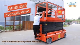 Aerial Self Propelled Elevating Work Platforms 450Kgs Capacity 8M Height