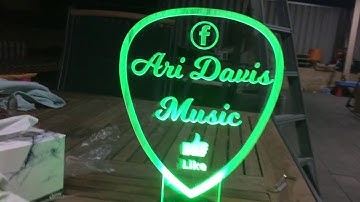 Laser cutting an LED light up sign