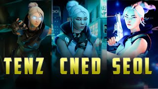 TENZ VS SEOLDAM VS CNED - JETT MONTAGE |  VALORANT MONTAGE #HIGHLIGHTS