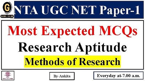 NTA UGC NET Paper-1| Most Expected MCQs| Research Aptitude| Methods of Research |2022