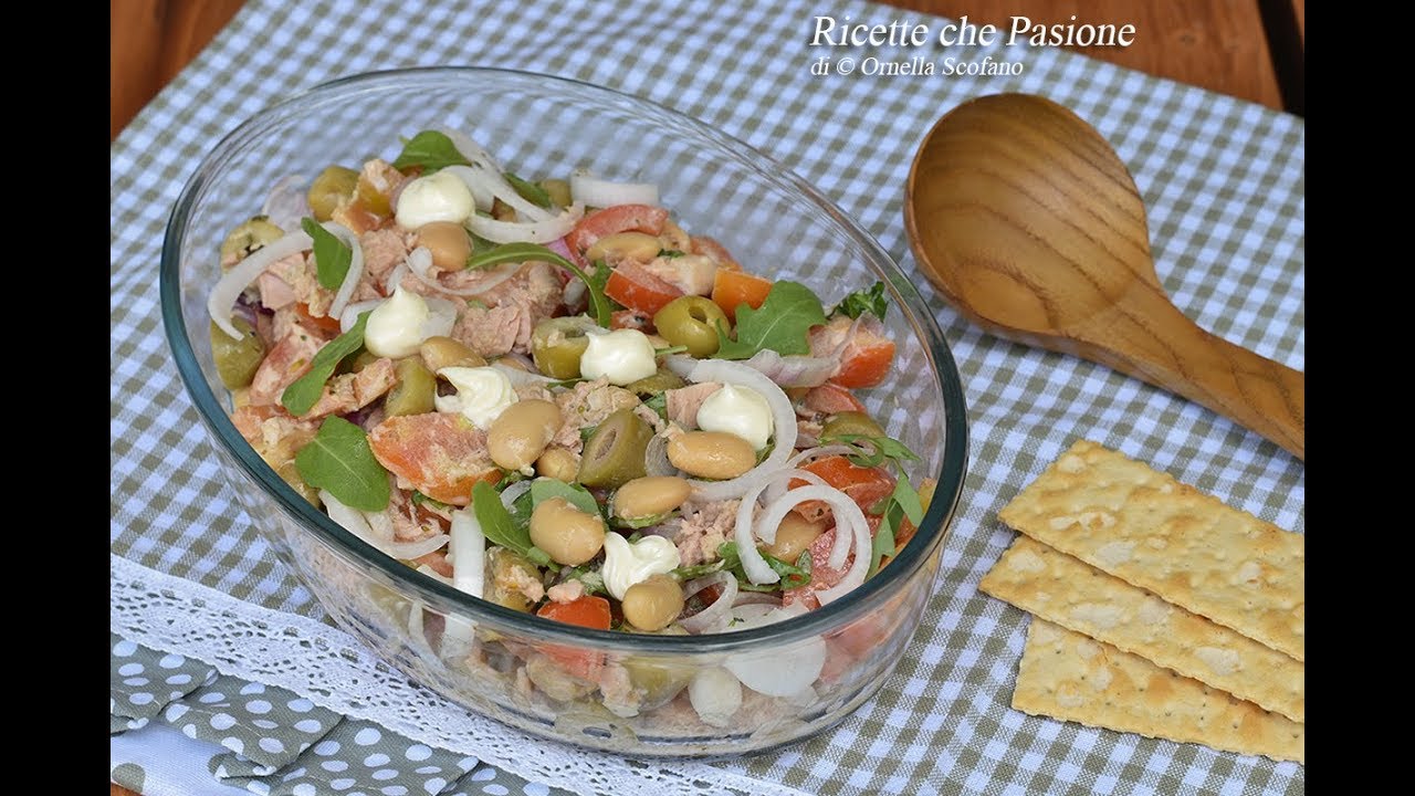 Insalata di fagioli al tonno con pomodori - Ricette che Passione