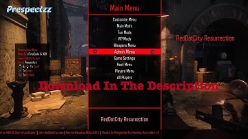 [PS4] BO3 RedDotCity Resurrection Zombies Mod Menu (V1.33) (9.00) + Download