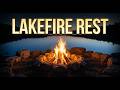 Campfire Sounds for Sleeping | Crackling Campfire 10 Hours | Campfire By The Lake | Deep Sleep