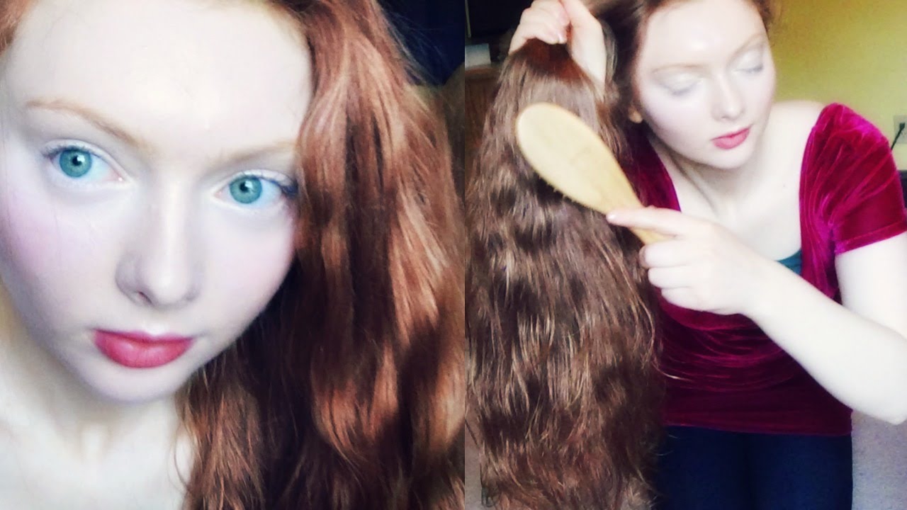 Red Hair Play~Red Dress~Brushing~Bun Drops~