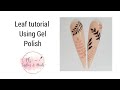 Learn how to draw leaf nail art tutorial