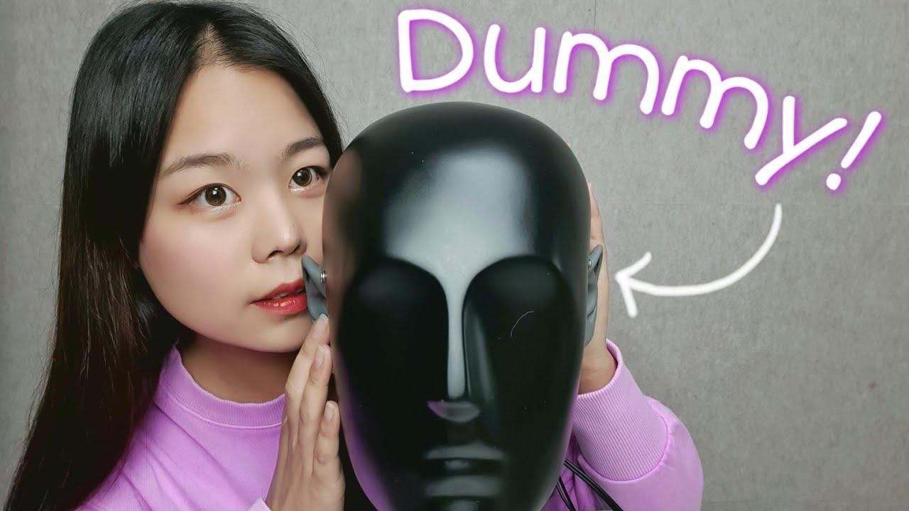 ASMR Dummy Head Tingle Test Trigger Words Mouth Sounds Ear Cleaning 