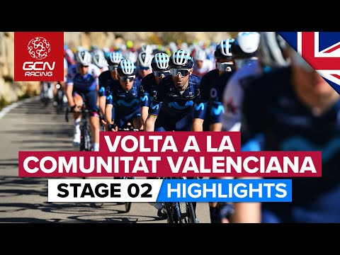 Climbs & Corners As Sprinters Battle! | Volta A La Comunitat Valenciana 2022 Stage 2 Highlights