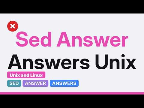 Unix & Linux: Change String with Sed (2 Solutions!!)
