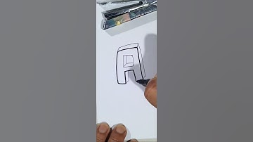 Outline Alphabet A with Marker Pen #yiichy