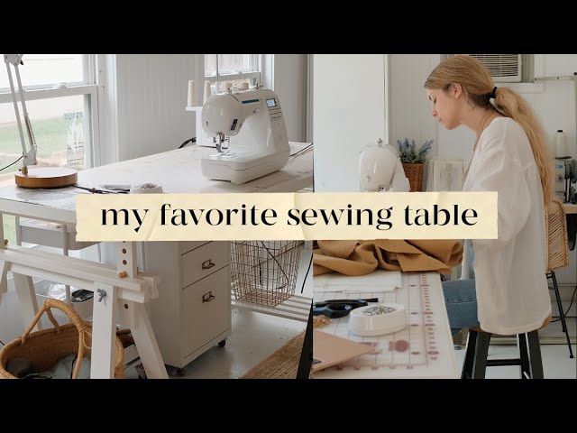 A Simple Sewing Table Setup With an IKEA Table 