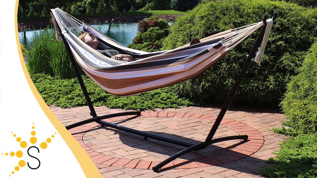 Sunnydaze Large Double Brazilian Hammock With Stand And Carrying