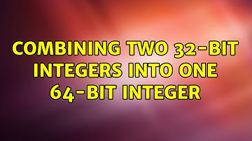 Combining two 32-bit integers into one 64-bit integer