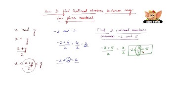 How to find rational numbers between any two given numbers?